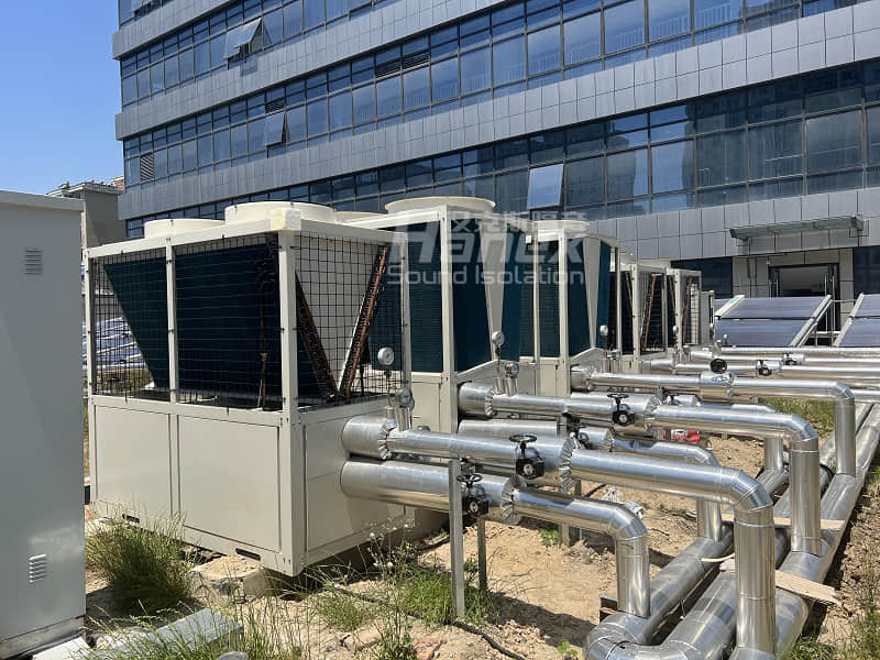 屋面空調(diào)風(fēng)冷熱泵機(jī)組噪音大，影響周邊居住環(huán)境，該如何解決？